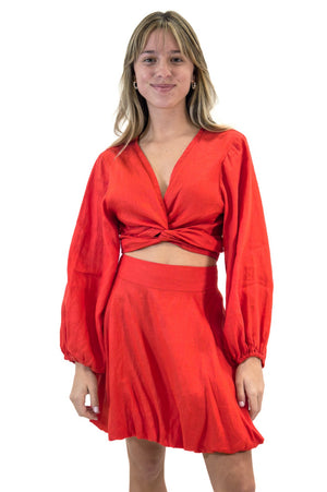 Bubble Mini Skirt in Cajun