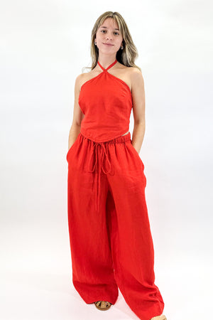 All Day Linen Pant in Cajun