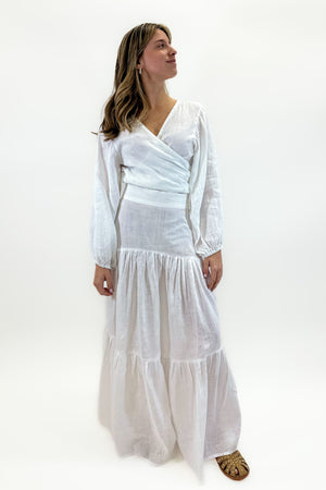 Payson Maxi Skirt in White