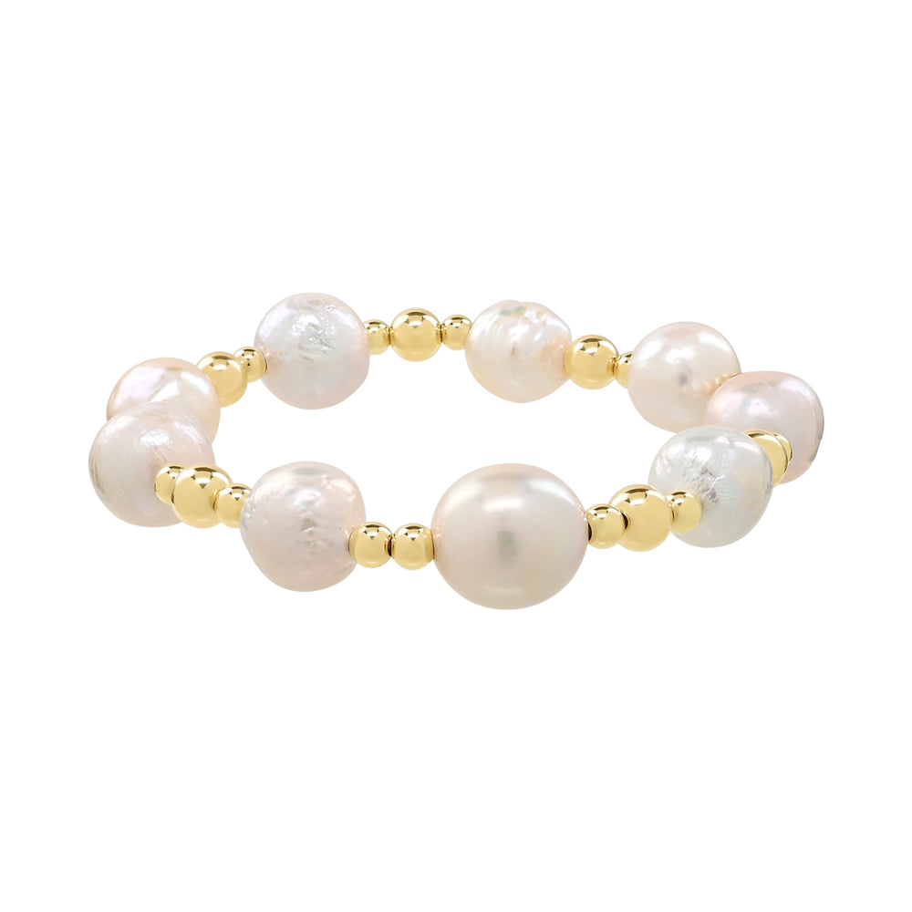 
            
                Load image into Gallery viewer, Gold Kokomo Bracelet in Freshwater Pearls
            
        