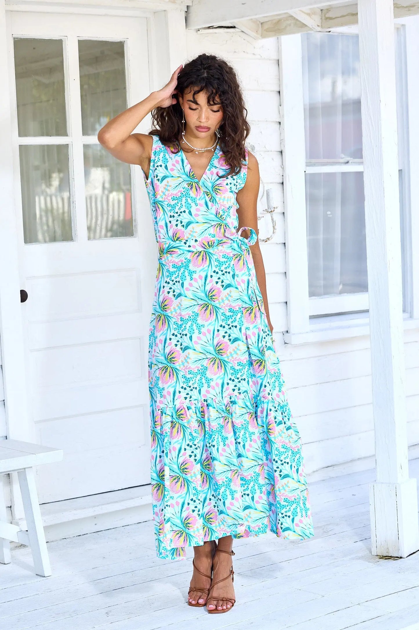kimono wrap maxi dress Flattering Kimono Sleeve Maxi Dress