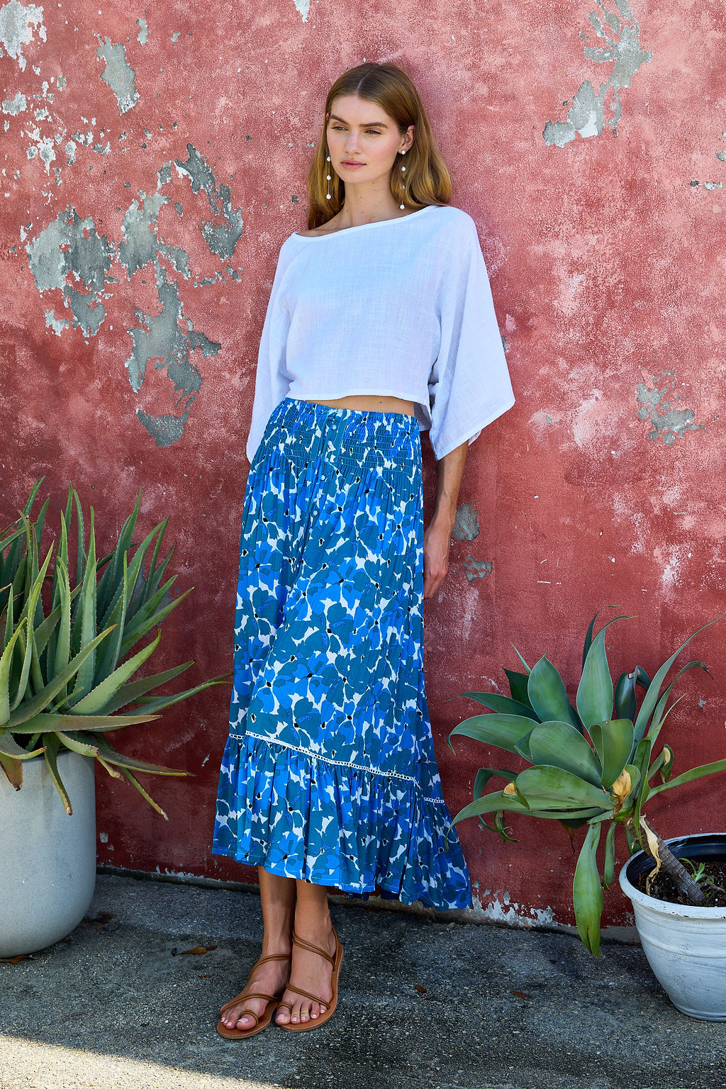 Nomad Skirt in Pacifica Sea Lustre Clothing