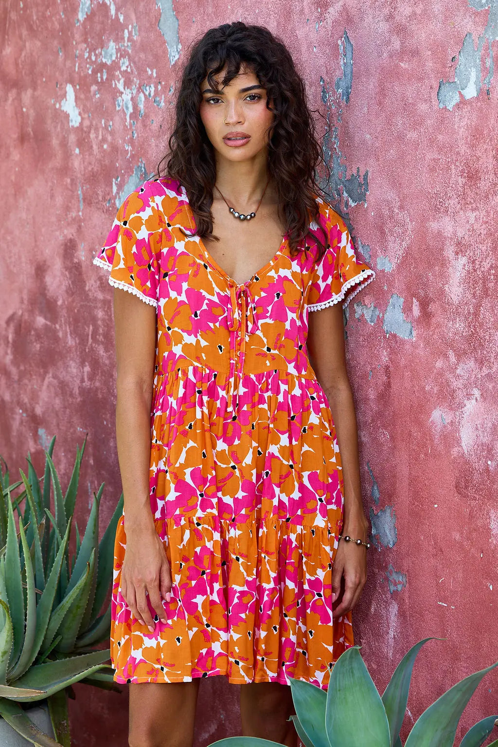 Lena Mini Dress in Tropicana
