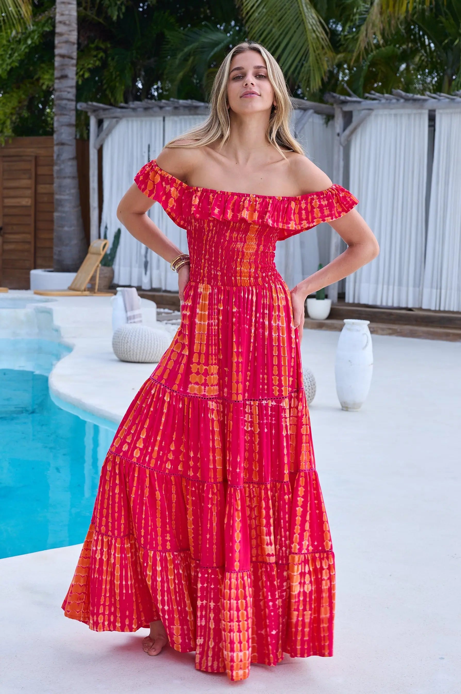 Coast Maxi Dress in Sunfire Tie Dye - Sea Lustre | Sea Lustre Jewelry