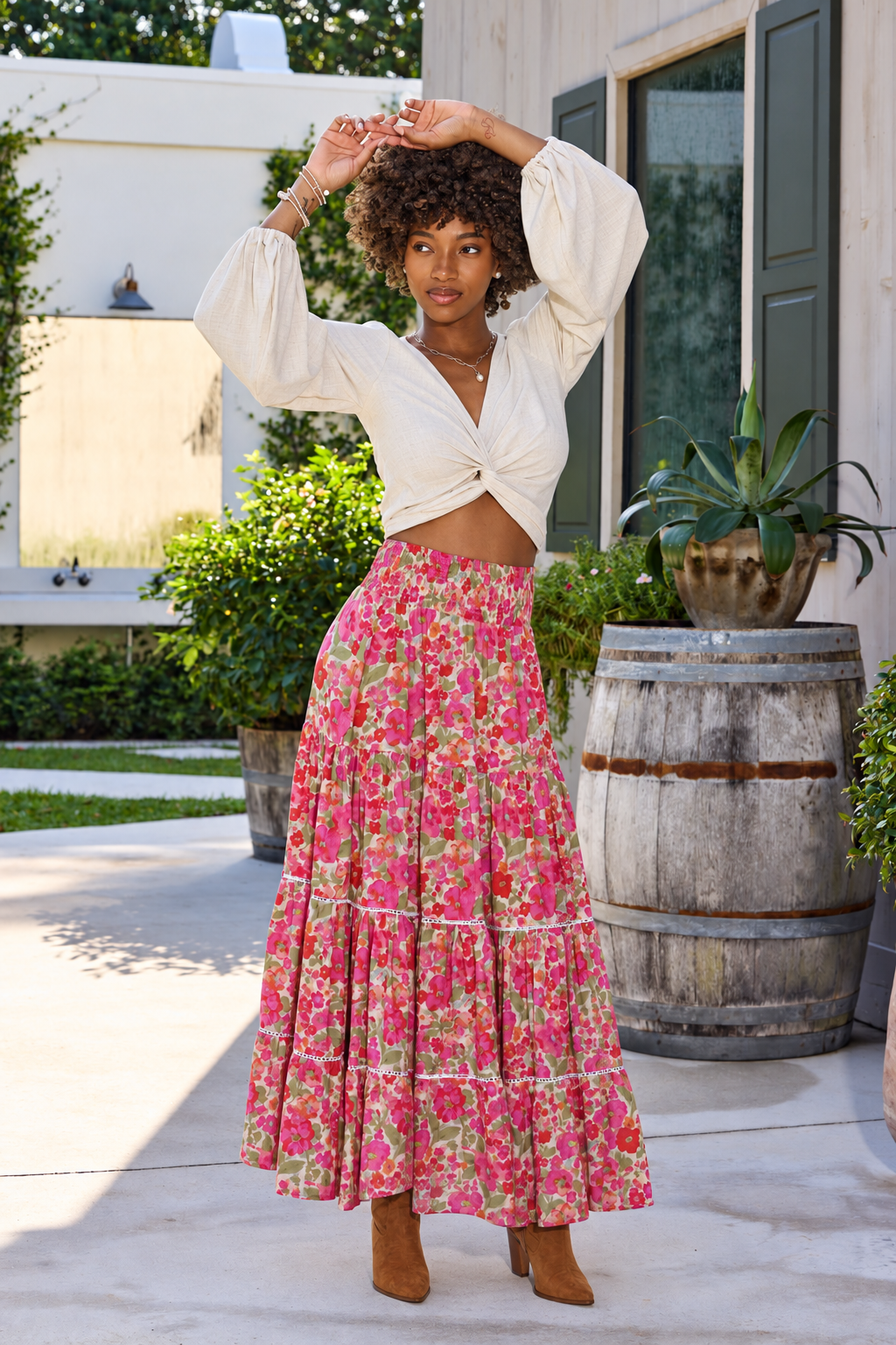 Cruz Maxi Skirt in Meadow