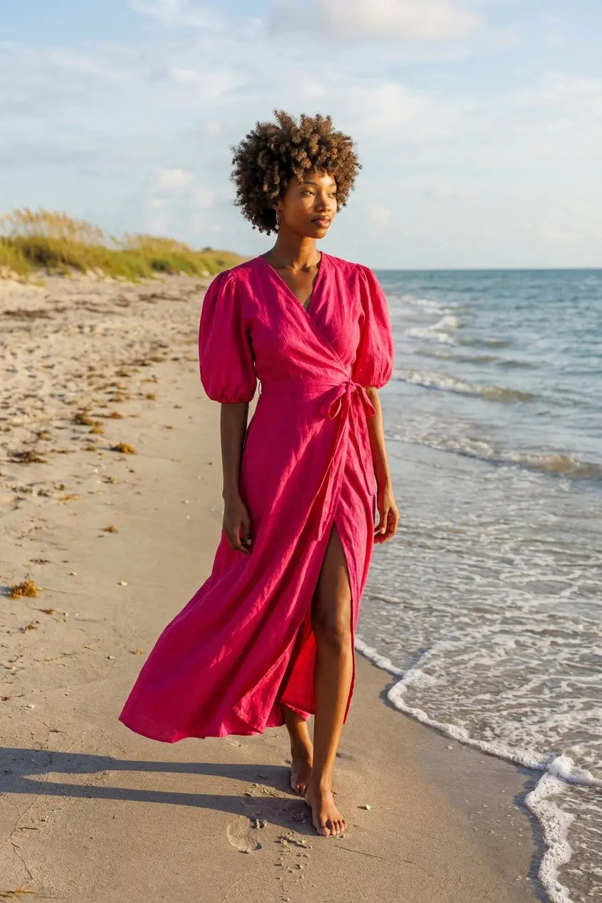 long beach wrap dress ANRABESS Womens 1/2 Sleeve Beach Wedding Guest Maxi Dresses 2026 Summer Wrap V Neck Boho Floral Flowy Slit Long Dresses Black Small at Amazon Women's Clothing store