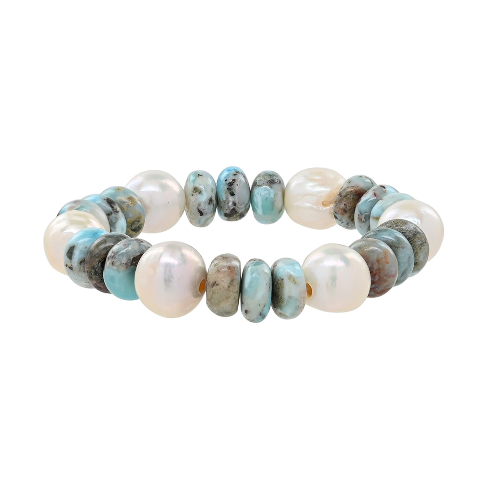Larimar & Pearl Bracelet