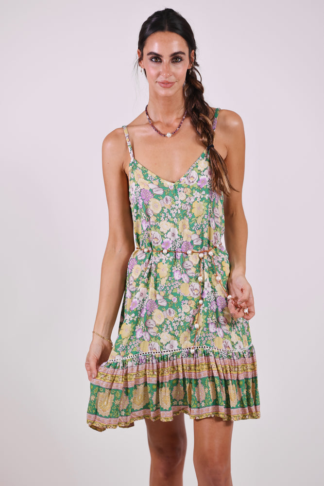 
            
                Load image into Gallery viewer, Day Tripper Mini Slip Dress in Cayman
            
        