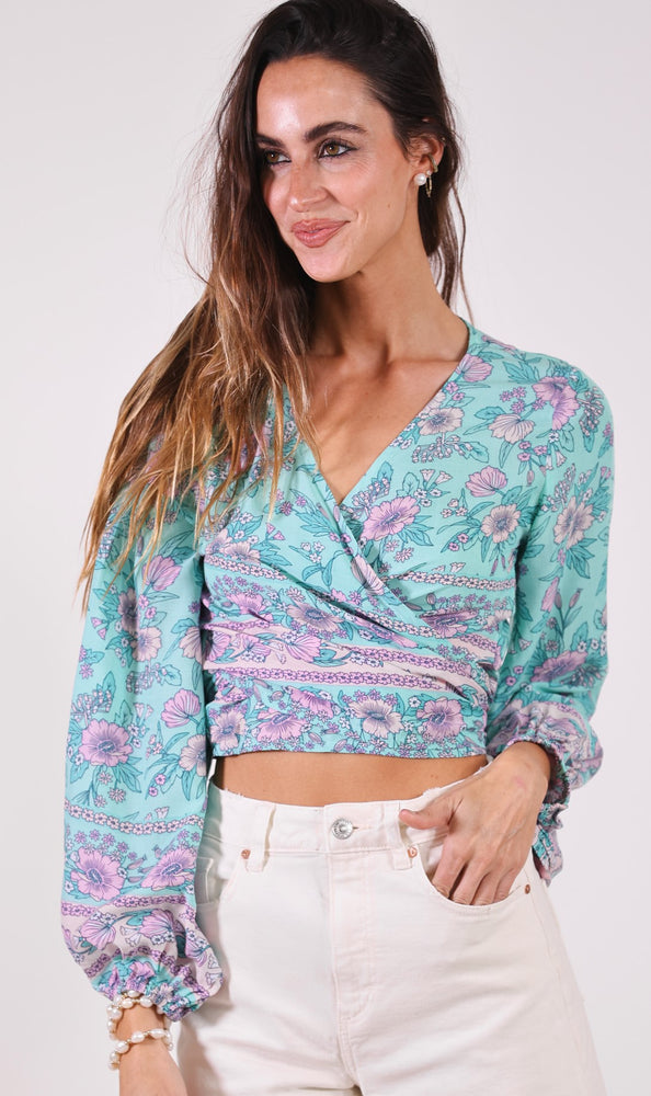 
            
                Load image into Gallery viewer, Tropez Wrap Top in Maui
            
        