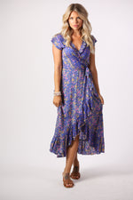 Havana Maxi Wrap Dress in Bombay