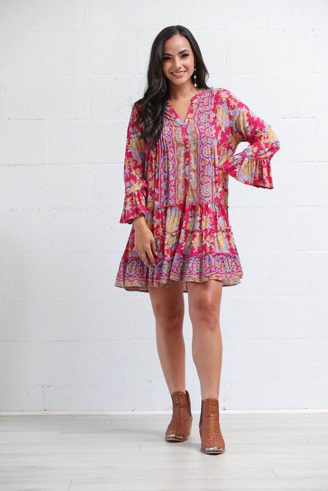 
            
                Load image into Gallery viewer, Penny Swing Dress in Peony
            
        