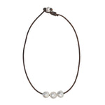 Triple Baroque Freshwater Pearl Slide Necklace