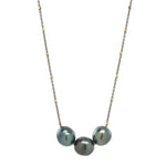 Treasure Island Necklace in Tahitian Pearl Trio