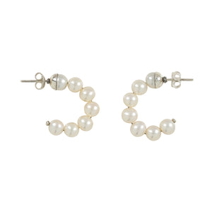 Small Pearl Hoops