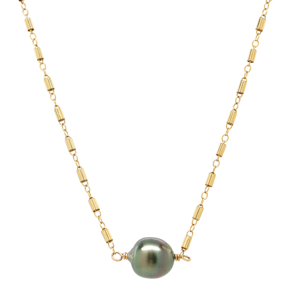 Cait Necklace in Tahitian Pearl
