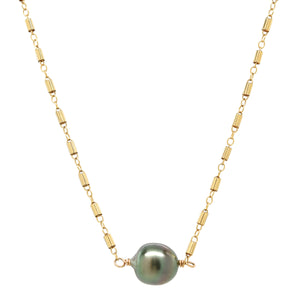 
            
                Load image into Gallery viewer, Cait Necklace in Tahitian Pearl
            
        