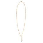 Baroque Pearl & Gold Link Necklace