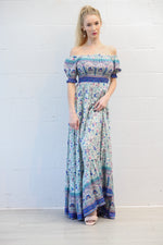 Sydney Off the Shoulder Maxi Dress in Soiree