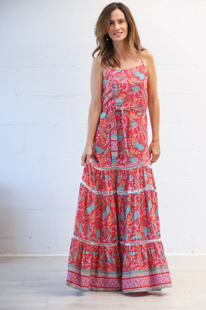 
            
                Load image into Gallery viewer, Indie Lace Maxi Dress in Taro Palm
            
        