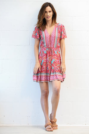 
            
                Load image into Gallery viewer, Capetown Mini Dress in Taro Palm
            
        