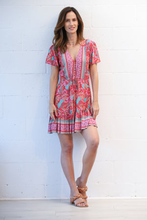 
            
                Load image into Gallery viewer, Capetown Mini Dress in Taro Palm
            
        