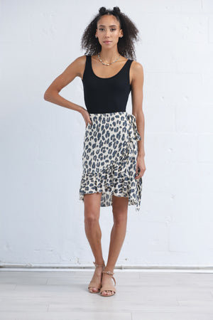 
            
                Load image into Gallery viewer, Honey Mini Wrap Skirt in Wild
            
        