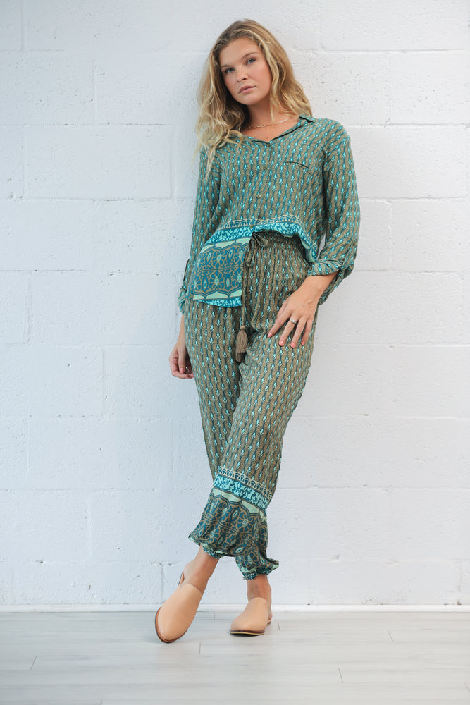 Juno Button Up in Lotus