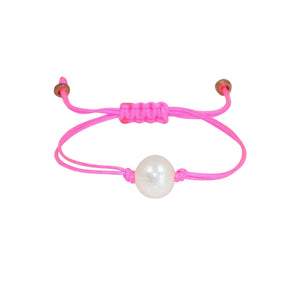 Freshwater Pearl Splash Bracelet in Neon Pink
