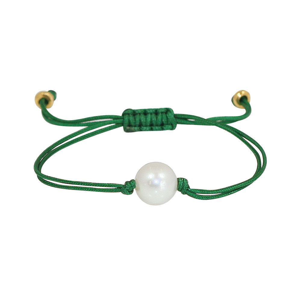 Freshwater Pearl Splash Bracelet in Emerald