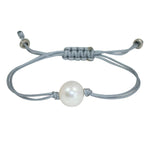 Freshwater Pearl Splash Bracelet in Steel Gray