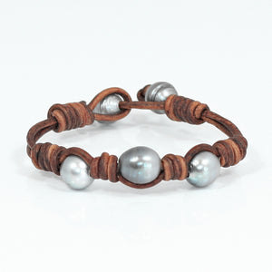 Tahitian Pearl Triple Wrap Bracelet -- Sea Lustre Jewelry - 3