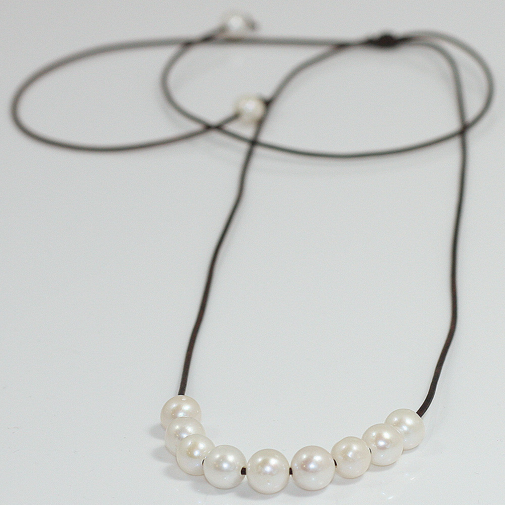Freshwater Pearl Slide Necklace -- Sea Lustre Jewelry - 1