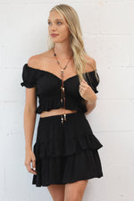 Dolly Crop Top in Black