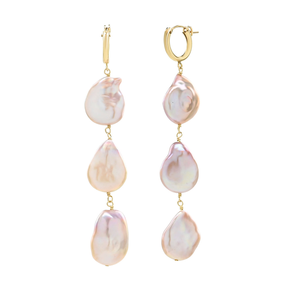 
            
                Load image into Gallery viewer, Classic Pink Pearl Trio Earrings
            
        