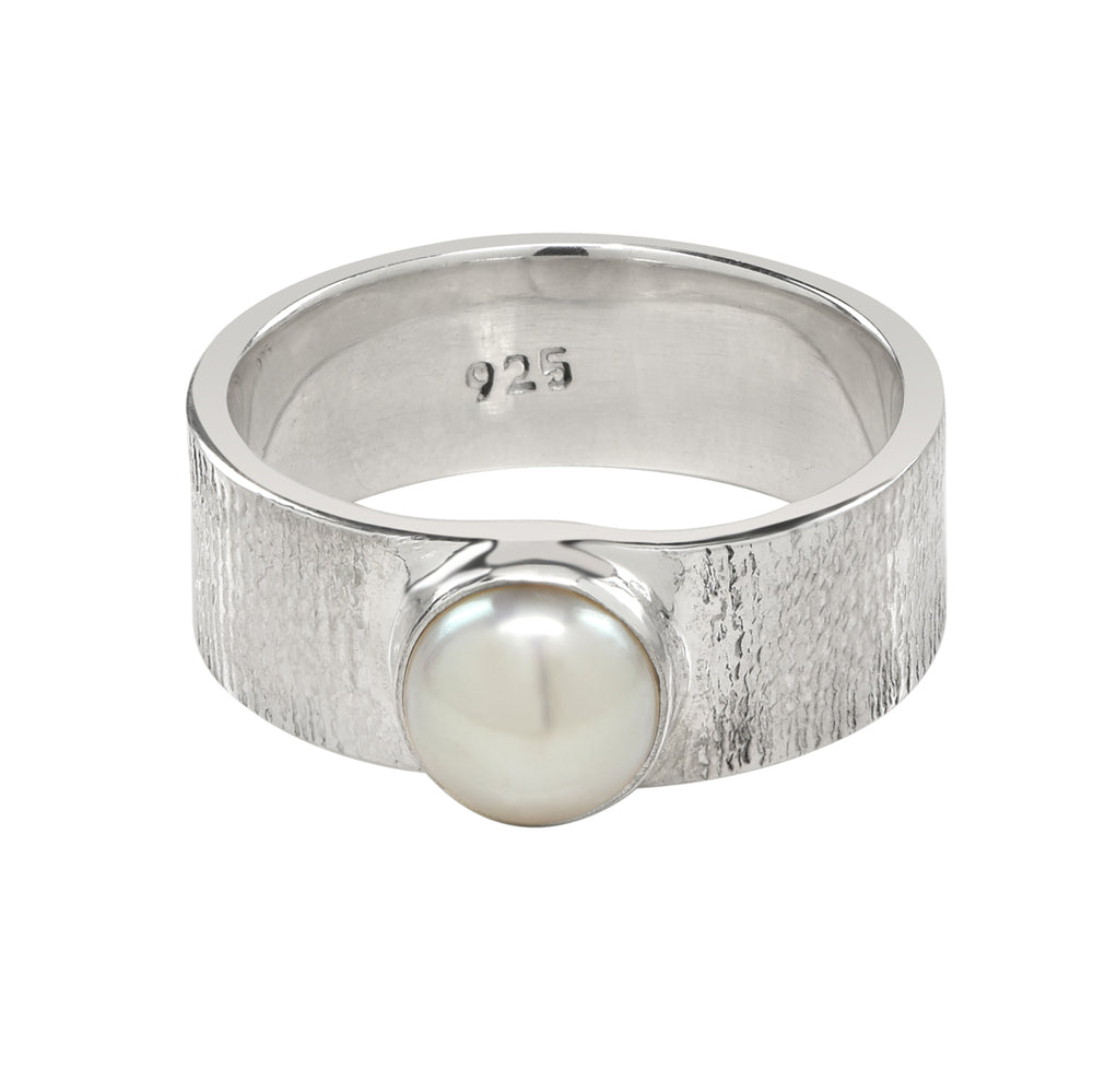 Textured Pearl Ring