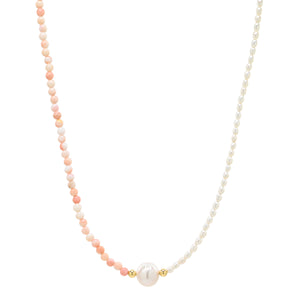 
            
                Load image into Gallery viewer, Pearl &amp;amp; Conch Shell Solitaire Necklace
            
        