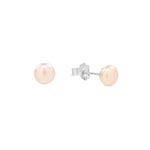Sterling Silver 4mm Pink Freshwater Pearl Studs