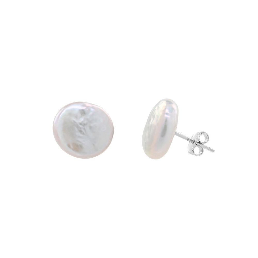 Coin Pearl Stud