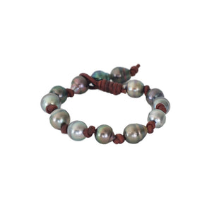 
            
                Load image into Gallery viewer, Tahitian Pearl Eternity Bracelet -- Sea Lustre Jewelry
            
        