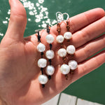 Leather & Pearl Trio Earring