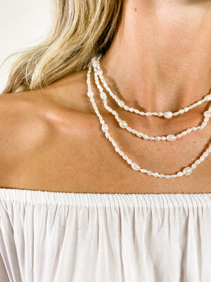 Modern Pearl Strand Necklace