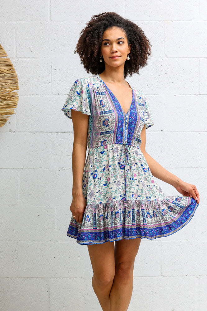 
            
                Load image into Gallery viewer, Capetown Mini Dress in Soiree
            
        