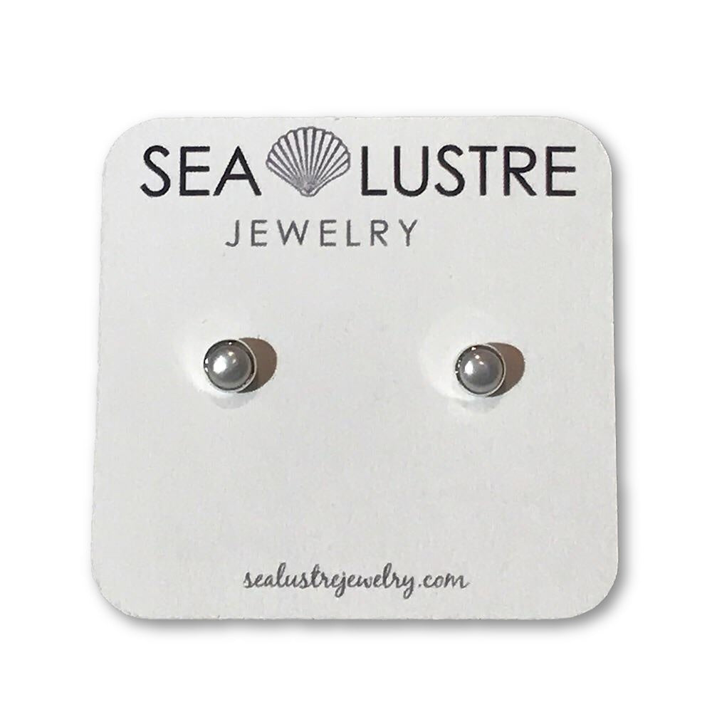
            
                Load image into Gallery viewer, Mini Sterling Silver Pearl Studs
            
        