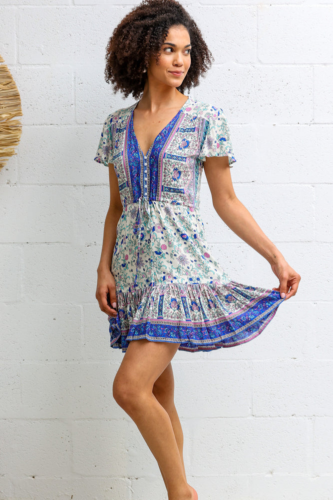 
            
                Load image into Gallery viewer, Capetown Mini Dress in Soiree
            
        