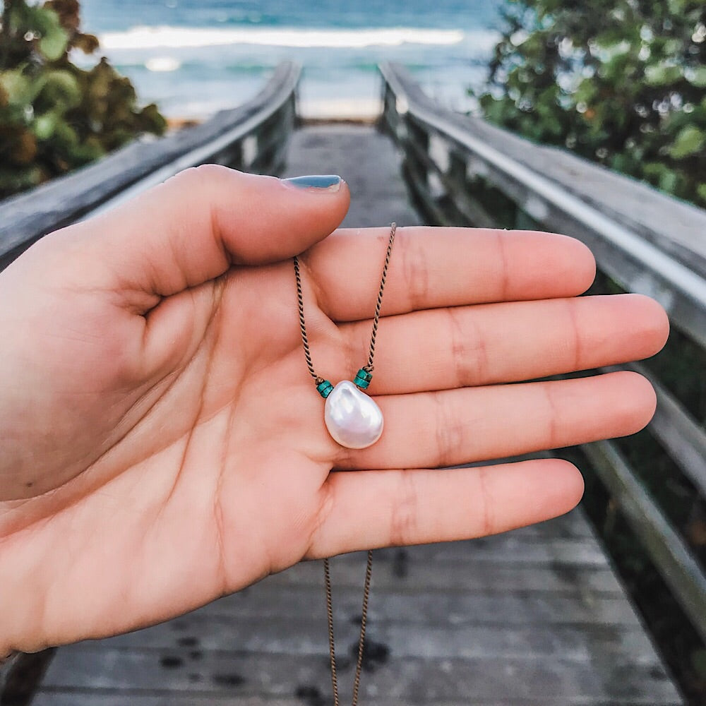 Coin Drop Poole Necklace