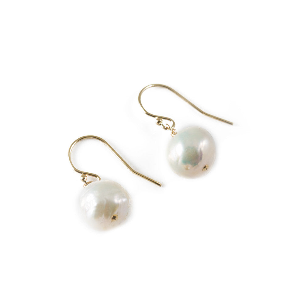 
            
                Load image into Gallery viewer, Baroque Pearl Drop Earrings -- Sea Lustre Jewelry
            
        