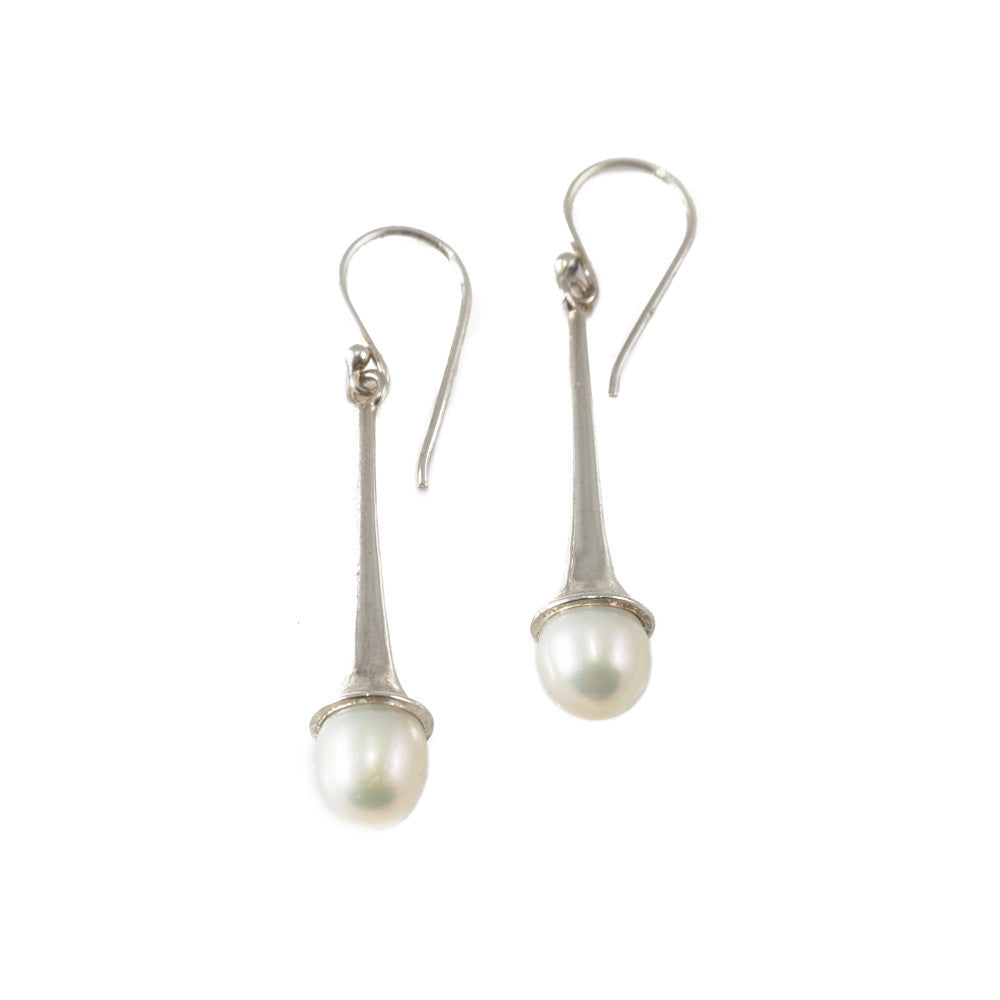 Trumpet Pearl Earrings -- Sea Lustre Jewelry