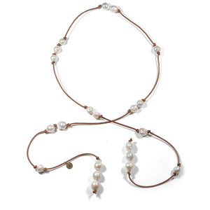 Twenty One Baroque Pearl Endless Scarf Necklace -- Sea Lustre Jewelry - 2
