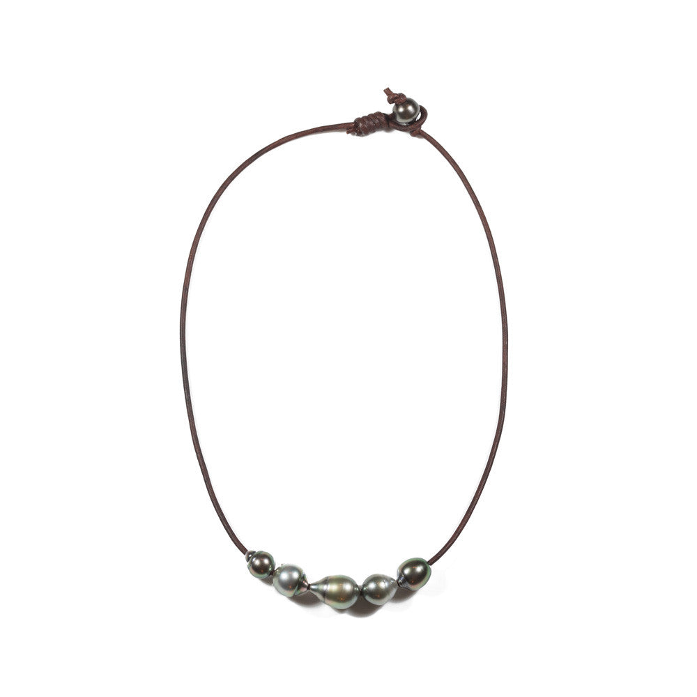 
                  
                    Five Tahitian Pearl Slide Necklace -- Sea Lustre Jewelry - 1
                  
                