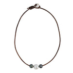 Tahitian & Freshwater Pearl Triple Slide Necklace